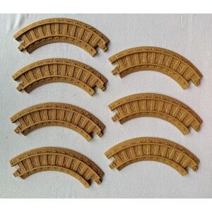 Fisher-Price Thomas TrackMaster Tan Curved Track Replacement Pieces Lot of 7